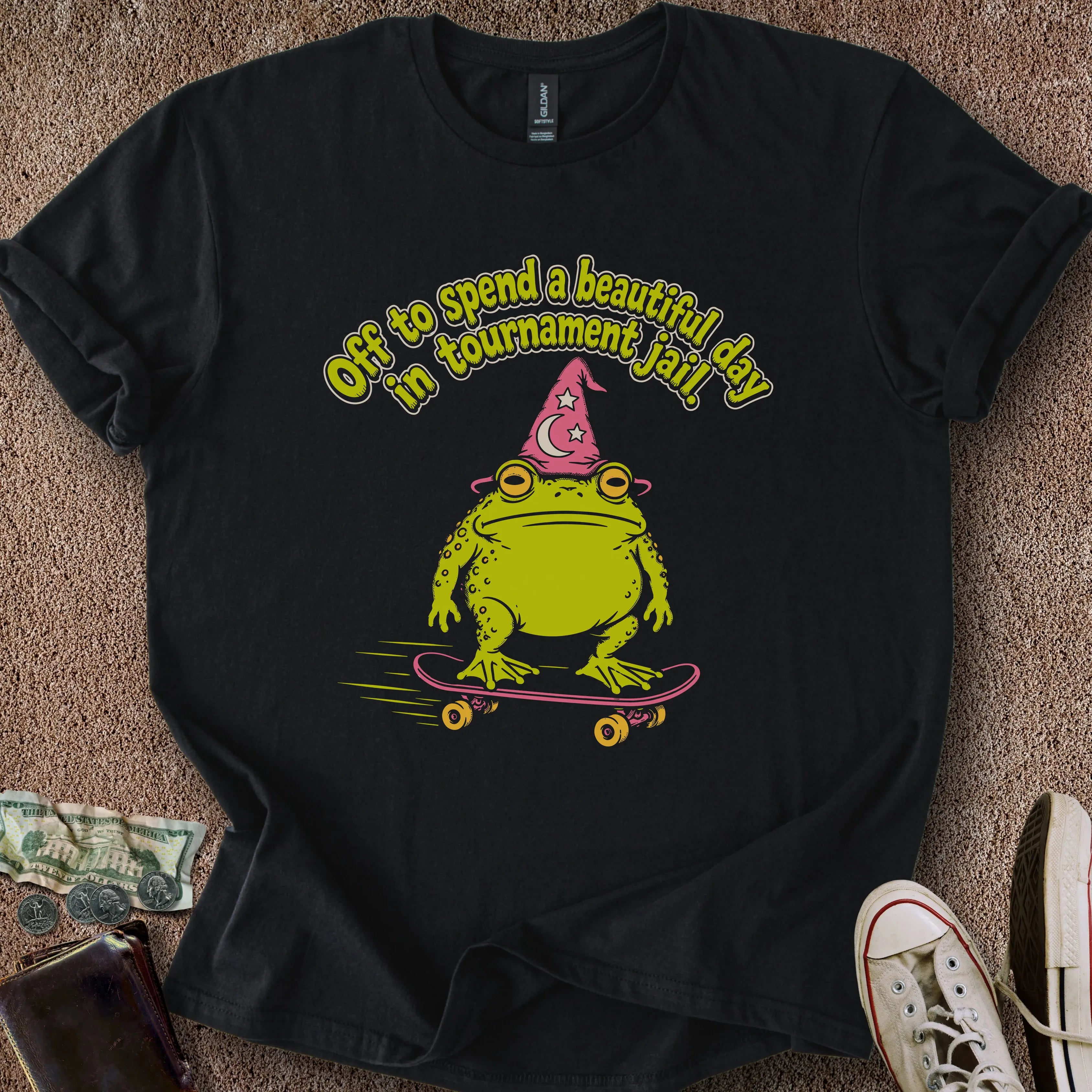 Printify T-Shirt Black / S Tournament Jail Frog T-Shirt
