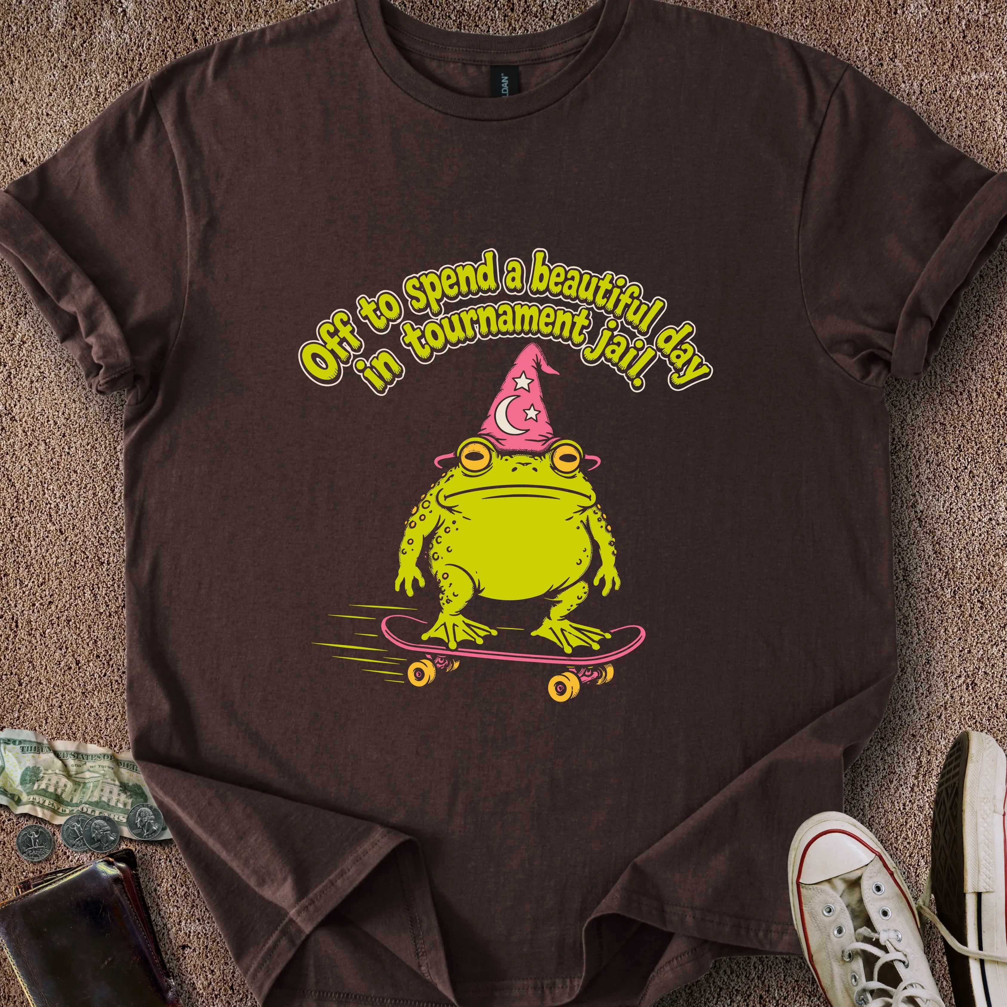 Printify T-Shirt Dark Chocolate / S Tournament Jail Frog T-Shirt