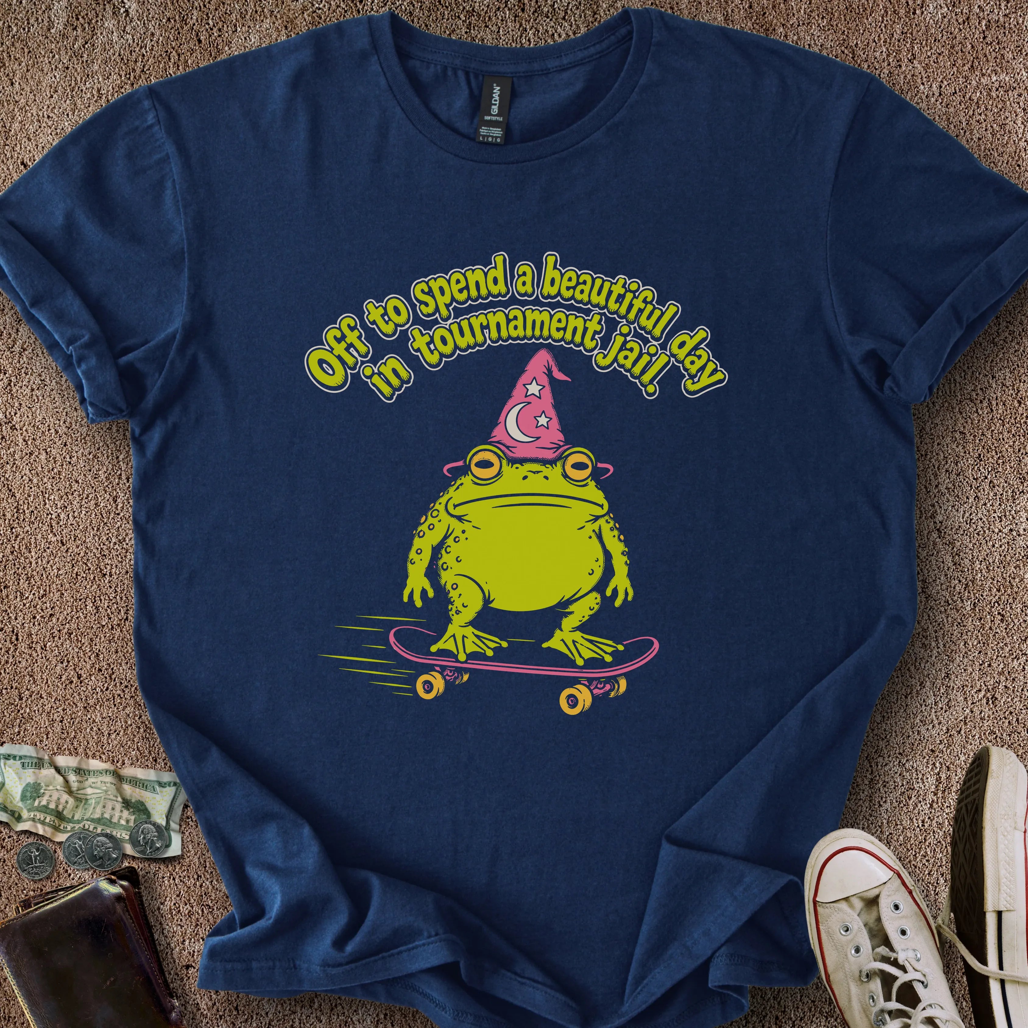 Printify T-Shirt Navy / S Tournament Jail Frog T-Shirt