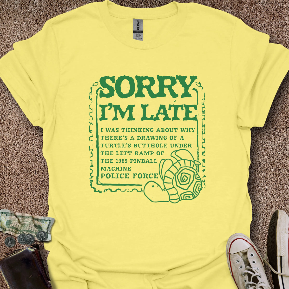 Printify T-Shirt Cornsilk / M Turtle Butthole T-Shirt
