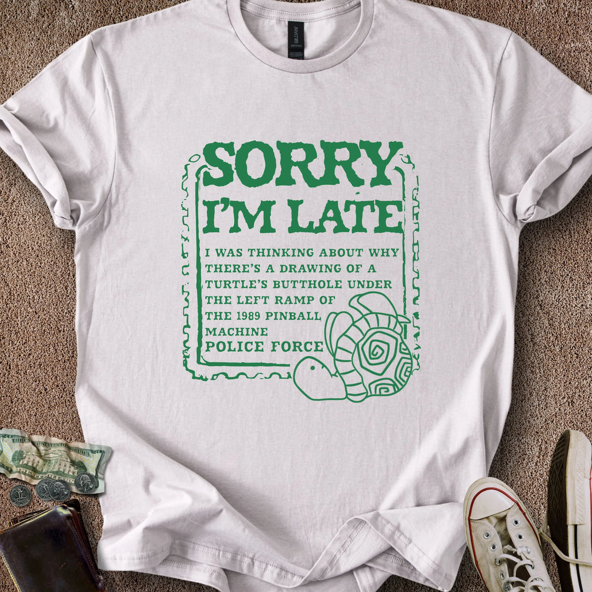 Printify T-Shirt Ice Grey / M Turtle Butthole T-Shirt