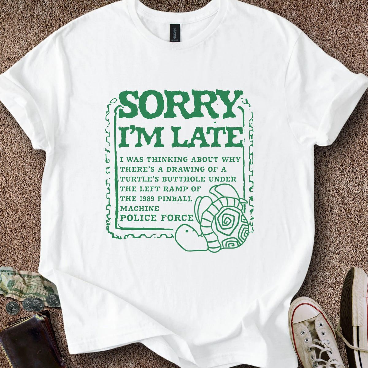 Printify T-Shirt White / M Turtle Butthole T-Shirt