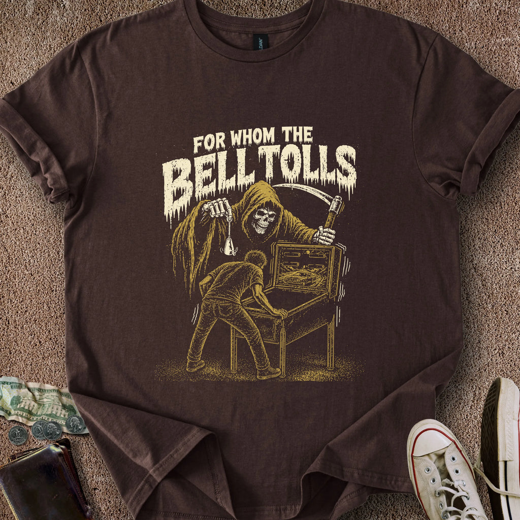 Printify T-Shirt Dark Chocolate / S Whom the Bell Tolls T-Shirt