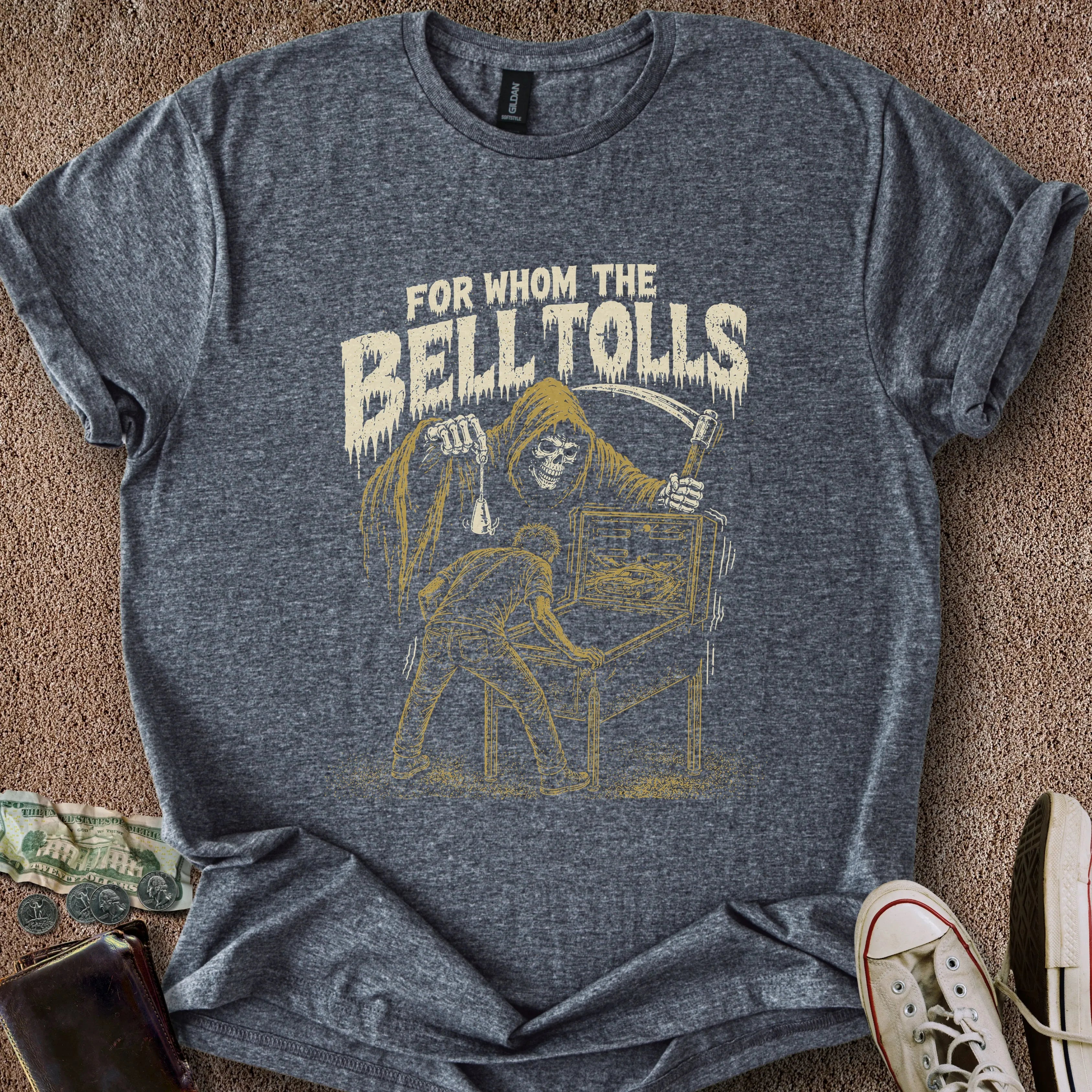 Printify T-Shirt Dark Heather / S Whom the Bell Tolls T-Shirt