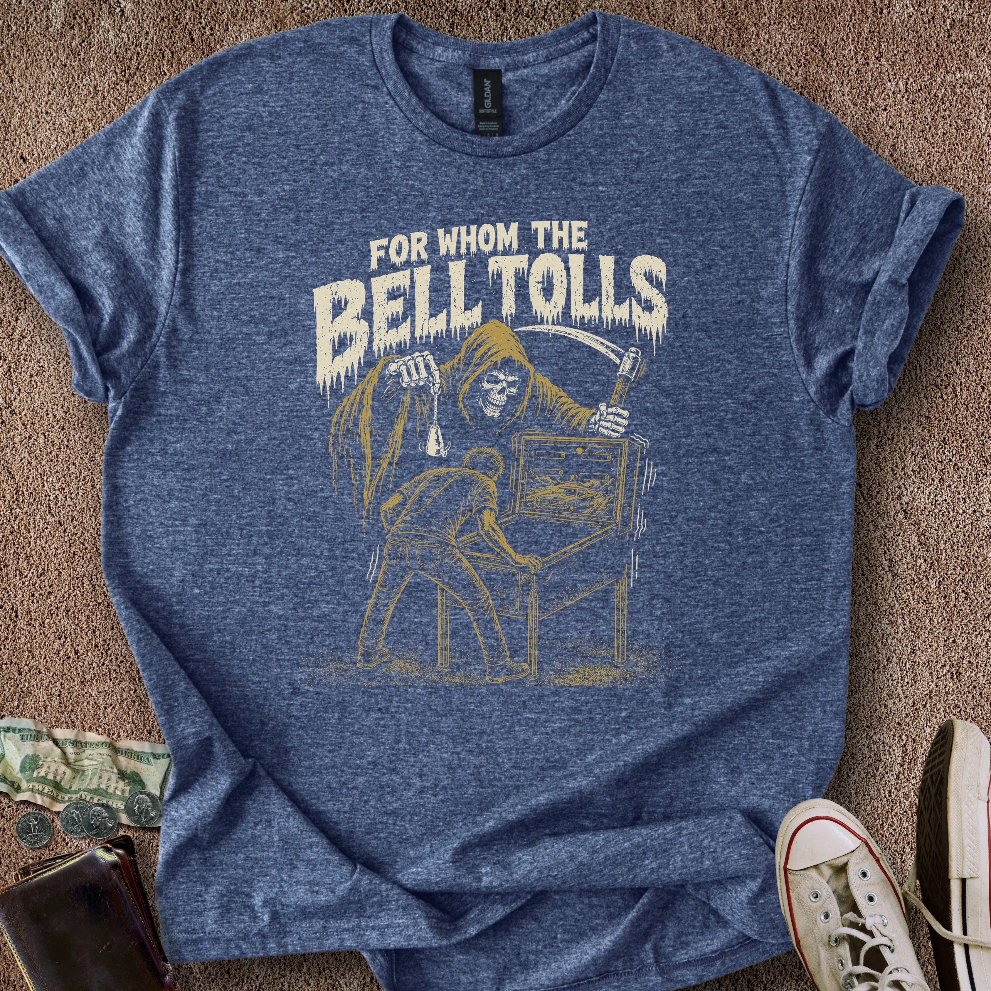 Printify T-Shirt Navy / S Whom the Bell Tolls T-Shirt