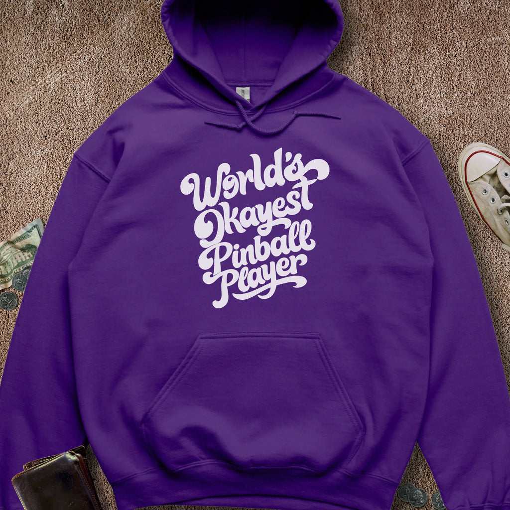 Printify Hoodie Purple / S Worlds Okayest Pinball Hoodie