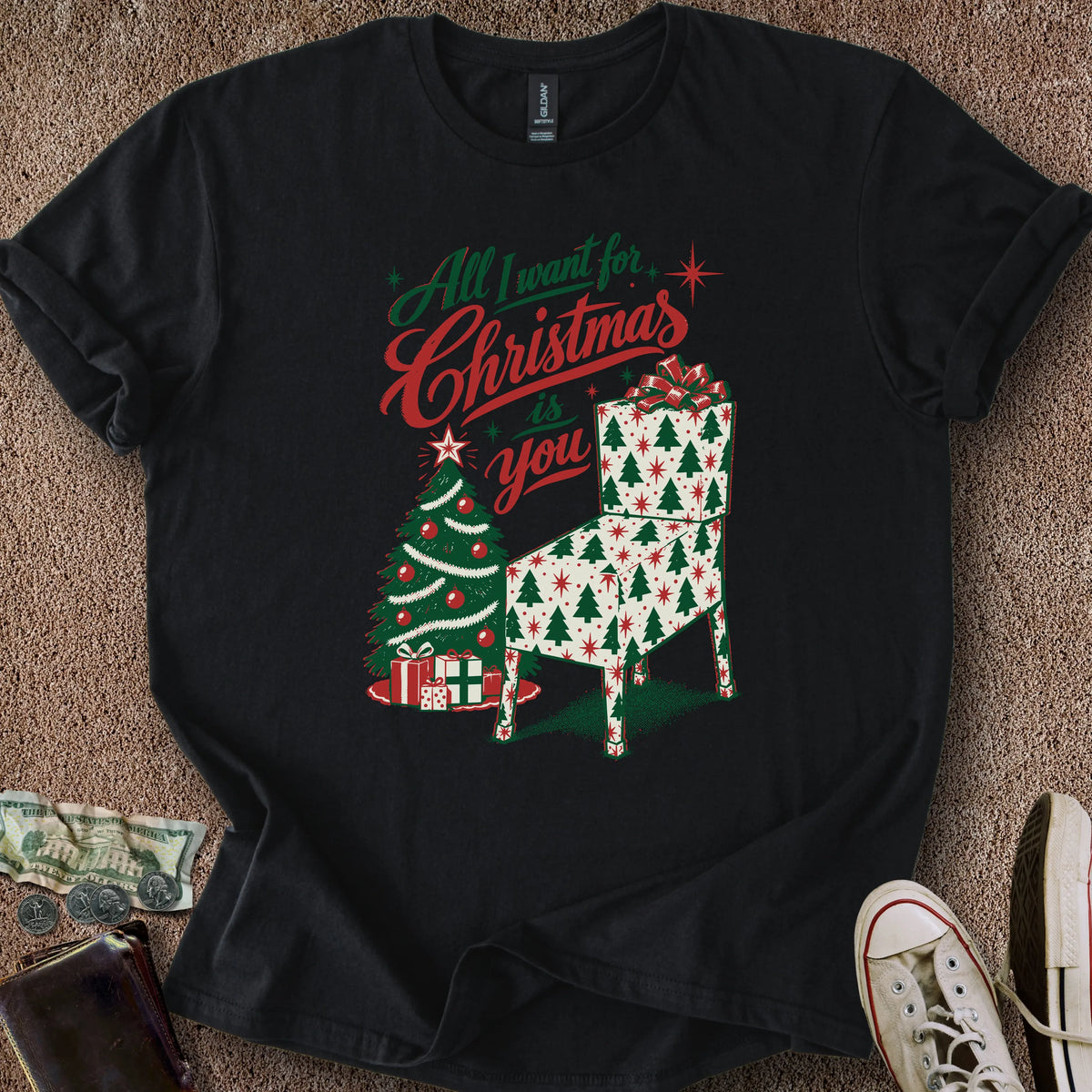 Printify T-Shirt Black / S X-Mas Want T-Shirt