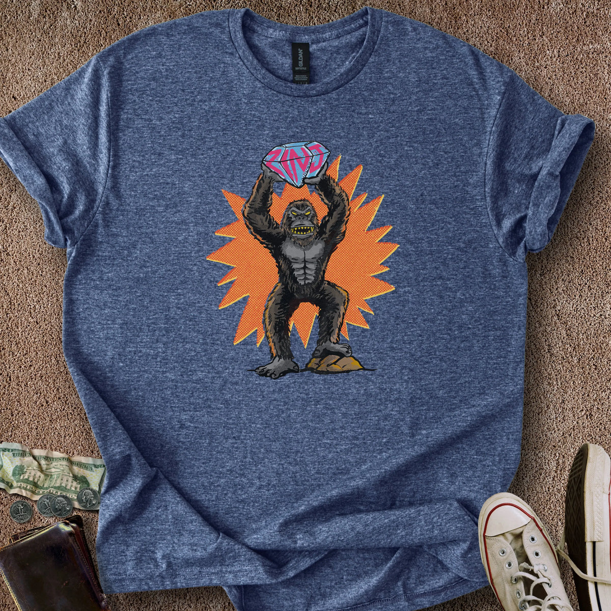 Printify T-Shirt Heather Navy / S Zinj T-Shirt