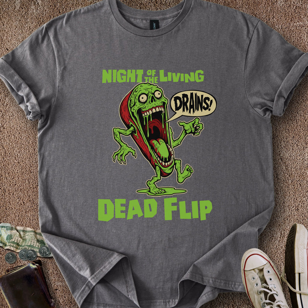 Printify T-Shirt Charcoal / S Zombie Flipper T-Shirt