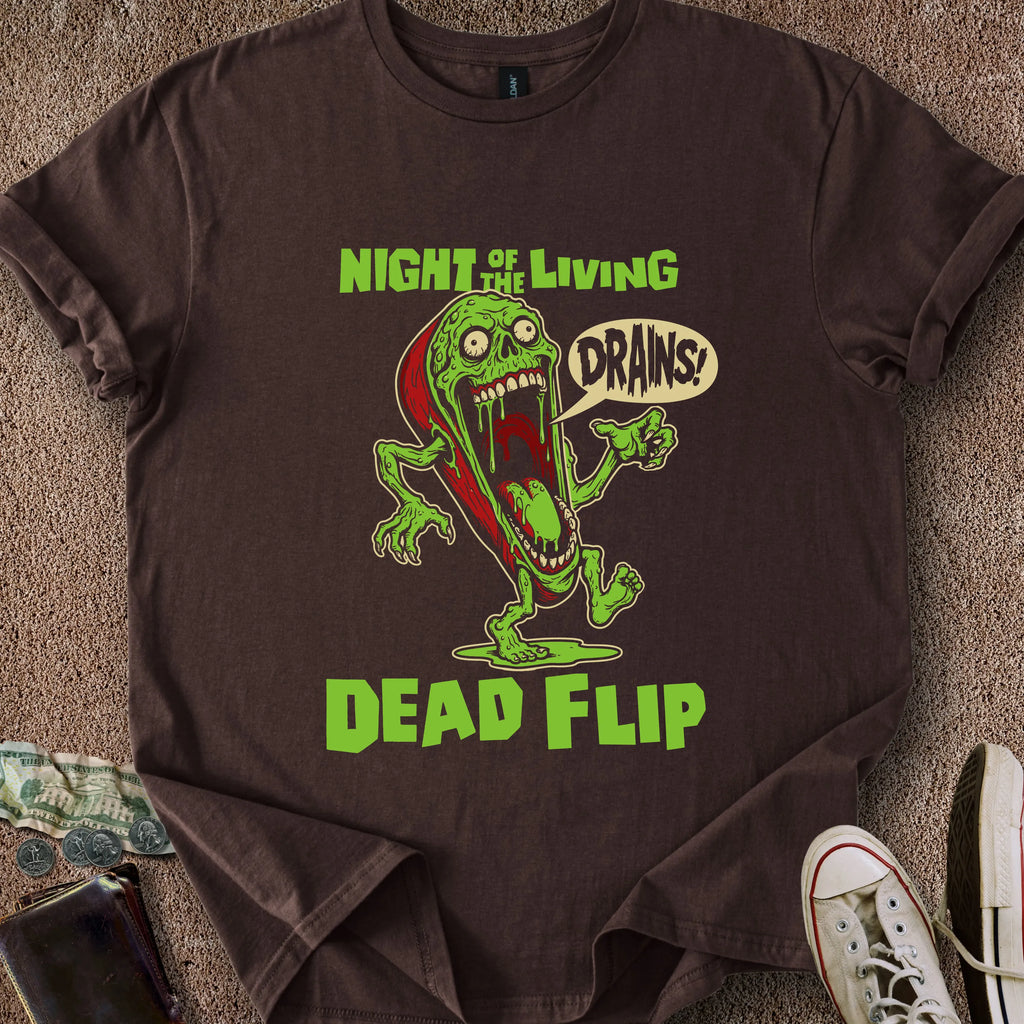 Printify T-Shirt Dark Chocolate / S Zombie Flipper T-Shirt